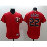 Men Minnesota Twins #22 Miguel Sano Majestic Red Flexbase Authentic Collection Player Jersey