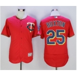 Men Minnesota Twins #25 Byron Buxton Majestic Red Flexbase Authentic Collection Player Jersey