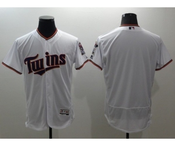 Men Minnesota Twins Blank Majestic White Flexbase Authentic Collection Team Jersey