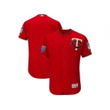 Men Minnesota Twins Customized Majestic Scarlet 2018 Spring Training Flex Base Team Jersey