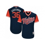 Men's 2017 Little League World Series Twins #36 Robbie Grossman Grossman Navy Jersey