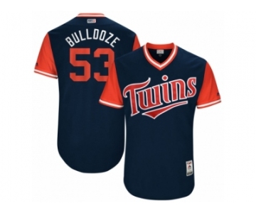 Men's 2017 Little League World Series Twins #53 Hector Santiago Bulldoze Navy Jersey