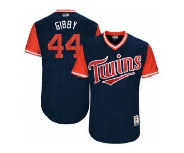 Men's 2017 Little League World Series Twins Kyle Gibson #44 Gibby Navy Jersey