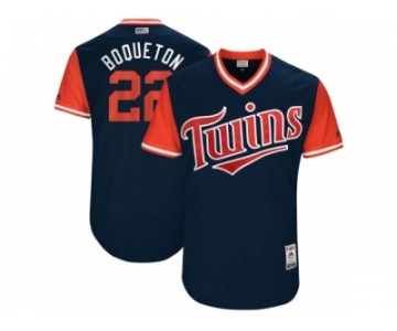 Men's 2017 Little League World Series Twins Miguel Sano #22 Boqueton Navy Jersey