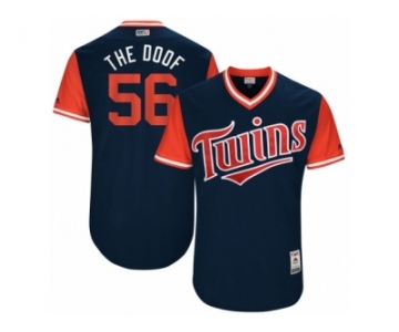 Men's 2017 Little League World Series Twins Tyler Duffey #56 The Doof Navy Jersey