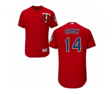 Men's Majestic Minnesota Twins #14 Kent Hrbek Scarlet Flexbase Authentic Collection MLB Jersey