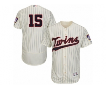 Men's Majestic Minnesota Twins #15 Glen Perkins Cream Flexbase Authentic Collection MLB Jersey