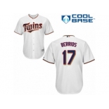 Men's Majestic Minnesota Twins #17 Jose Berrios Authentic White Home Cool Base MLB Jersey