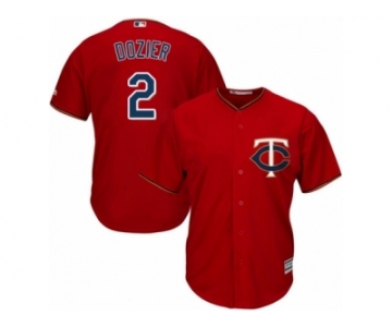 Men's Majestic Minnesota Twins #2 Brian Dozier Replica Scarlet Alternate Cool Base MLB Jersey