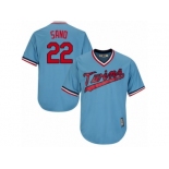 Men's Majestic Minnesota Twins #22 Miguel Sano Replica Light Blue Cooperstown MLB Jersey