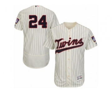 Men's Majestic Minnesota Twins #24 Trevor Plouffe Cream Flexbase Authentic Collection MLB Jersey