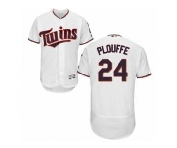 Men's Majestic Minnesota Twins #24 Trevor Plouffe White Flexbase Authentic Collection MLB Jersey