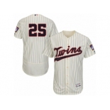 Men's Majestic Minnesota Twins #25 Byron Buxton Cream Flexbase Authentic Collection MLB Jersey