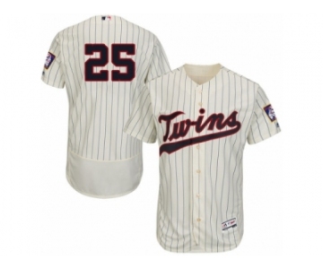 Men's Majestic Minnesota Twins #25 Byron Buxton Cream Flexbase Authentic Collection MLB Jersey