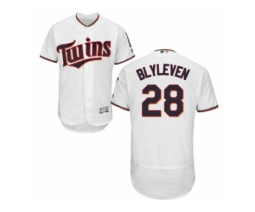 Men's Majestic Minnesota Twins #28 Bert Blyleven White Flexbase Authentic Collection MLB Jersey