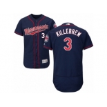 Men's Majestic Minnesota Twins #3 Harmon Killebrew Navy Blue Flexbase Authentic Collection MLB Jersey