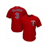 Men's Majestic Minnesota Twins #3 Harmon Killebrew Replica Scarlet Alternate Cool Base MLB Jersey