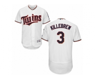 Men's Majestic Minnesota Twins #3 Harmon Killebrew White Flexbase Authentic Collection MLB Jersey