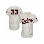 Men's Majestic Minnesota Twins #33 Justin Morneau Cream Flexbase Authentic Collection MLB Jersey