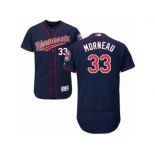 Men's Majestic Minnesota Twins #33 Justin Morneau Navy Blue Flexbase Authentic Collection MLB Jersey