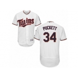 Men's Majestic Minnesota Twins #34 Kirby Puckett White Flexbase Authentic Collection MLB Jersey