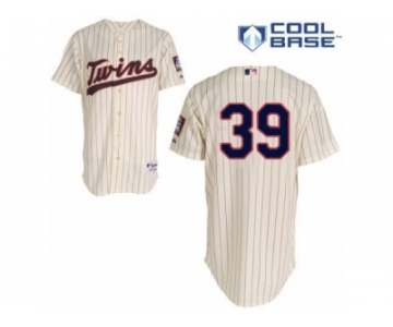 Men's Majestic Minnesota Twins #39 Danny Santana Authentic Cream Alternate Cool Base MLB Jersey