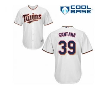 Men's Majestic Minnesota Twins #39 Danny Santana Replica White Home Cool Base MLB Jersey