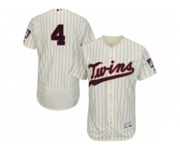 Men's Majestic Minnesota Twins #4 Paul Molitor Cream Flexbase Authentic Collection MLB Jersey