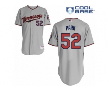 Men's Majestic Minnesota Twins #52 Byung-Ho Park Authentic Grey Road Cool Base MLB Jersey