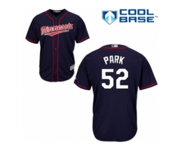 Men's Majestic Minnesota Twins #52 Byung-Ho Park Authentic Navy Blue Alternate Road Cool Base MLB Jersey