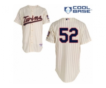 Men's Majestic Minnesota Twins #52 Byung-Ho Park Replica Cream Alternate Cool Base MLB Jersey