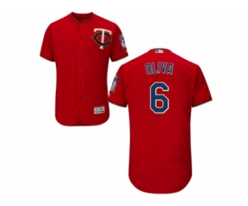 Men's Majestic Minnesota Twins #6 Tony Oliva Scarlet Flexbase Authentic Collection MLB Jersey