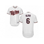 Men's Majestic Minnesota Twins #6 Tony Oliva White Flexbase Authentic Collection MLB Jersey