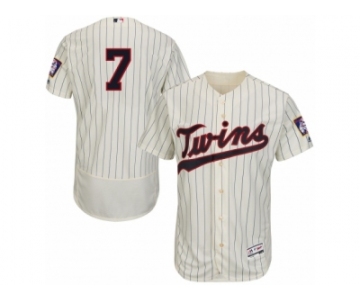 Men's Majestic Minnesota Twins #7 Joe Mauer Cream Flexbase Authentic Collection MLB Jersey