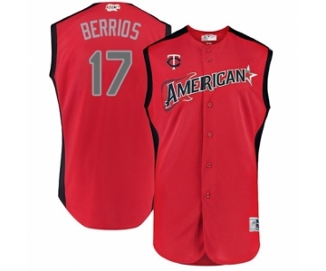 Men's Minnesota Twins #17 Jose Berrios Authentic Red American League 2019 Baseball All-Star Jersey