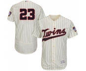 Men's Minnesota Twins #23 Nelson Cruz Cream Alternate Flex Base Authentic Collection Baseball Jersey