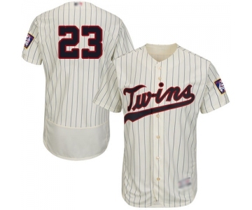 Men's Minnesota Twins #23 Nelson Cruz Cream Alternate Flex Base Authentic Collection Baseball Jersey