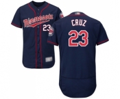 Men's Minnesota Twins #23 Nelson Cruz Navy Blue Alternate Flex Base Authentic Collection Baseball Jersey