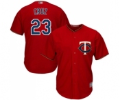 Men's Minnesota Twins #23 Nelson Cruz Replica Scarlet Alternate Cool Base Baseball Jersey