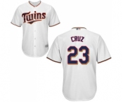 Men's Minnesota Twins #23 Nelson Cruz Replica White Home Cool Base Baseball Jersey