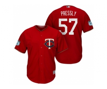 Men's Minnesota Twins #57 Ryan Pressly 2017 Spring Training Cool Base Stitched MLB Jersey