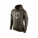 Men's Minnesota Twins Nike Olive Salute To Service KO Performance Hoodie