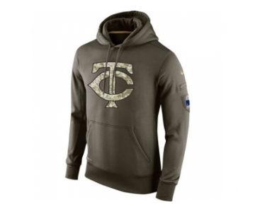 Men's Minnesota Twins Nike Olive Salute To Service KO Performance Hoodie