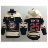 Minnesota Twins #25 Byron Buxton Navy Blue Sawyer Hooded Sweatshirt MLB Hoodie