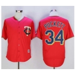 Minnesota Twins #34 Kirby Puckett Red New Cool Base Stitched Baseball Jersey