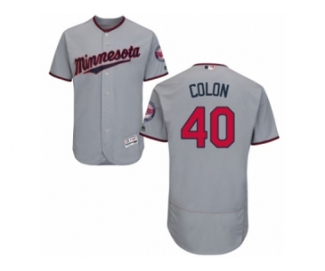 Minnesota Twins #40 Bartolo Colon Authentic Grey Road Cool Base MLB Jersey