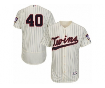 Minnesota Twins #40 Bartolo Colon Cream Flexbase Authentic Collection MLB Jersey