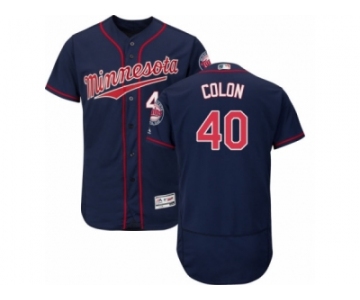 Minnesota Twins #40 Bartolo Colon Navy Blue Flexbase Authentic Collection MLB Jersey