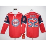 Minnesota Twins #52 Byung-Ho Park Red Long Sleeve Stitched Baseball Jersey