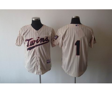 mlb jerseys minnesota twins #1 hudson cream